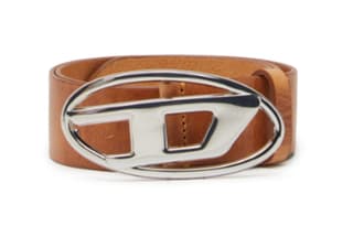 DIESEL B 1Dr Logo Plaque Buckled Belt