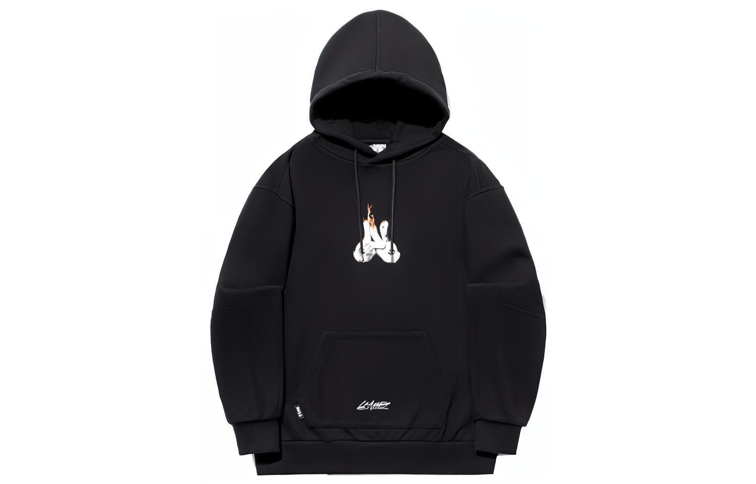 LiNing Sweatshirts Black Hooded Moderate Regular
