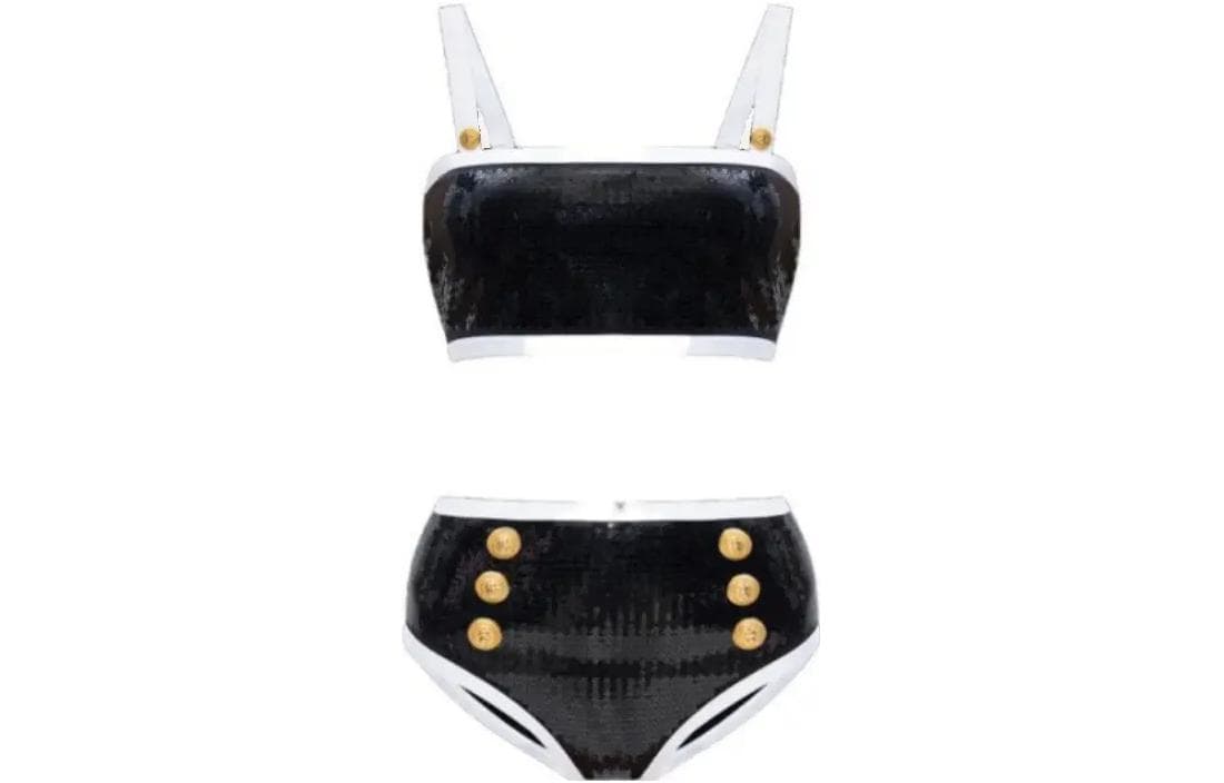BALMAIN Two Piece Triangle Two piece Swimsuit