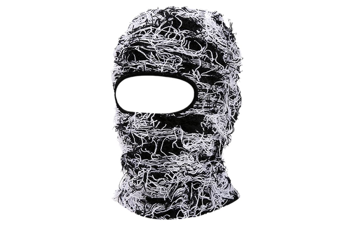 Black White Monster Mask Hoodie