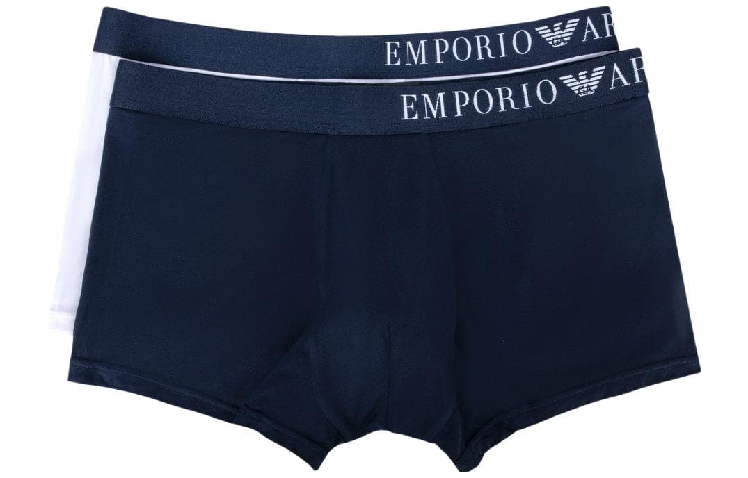 EMPORIO ARMANI FW23 Underpants 2 Pack 2 Pack (Navy Blue+White)