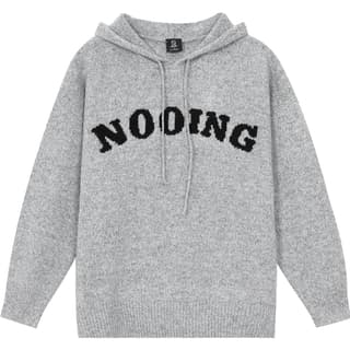 NOOING Knitwear Gray Hooded Moderate Other