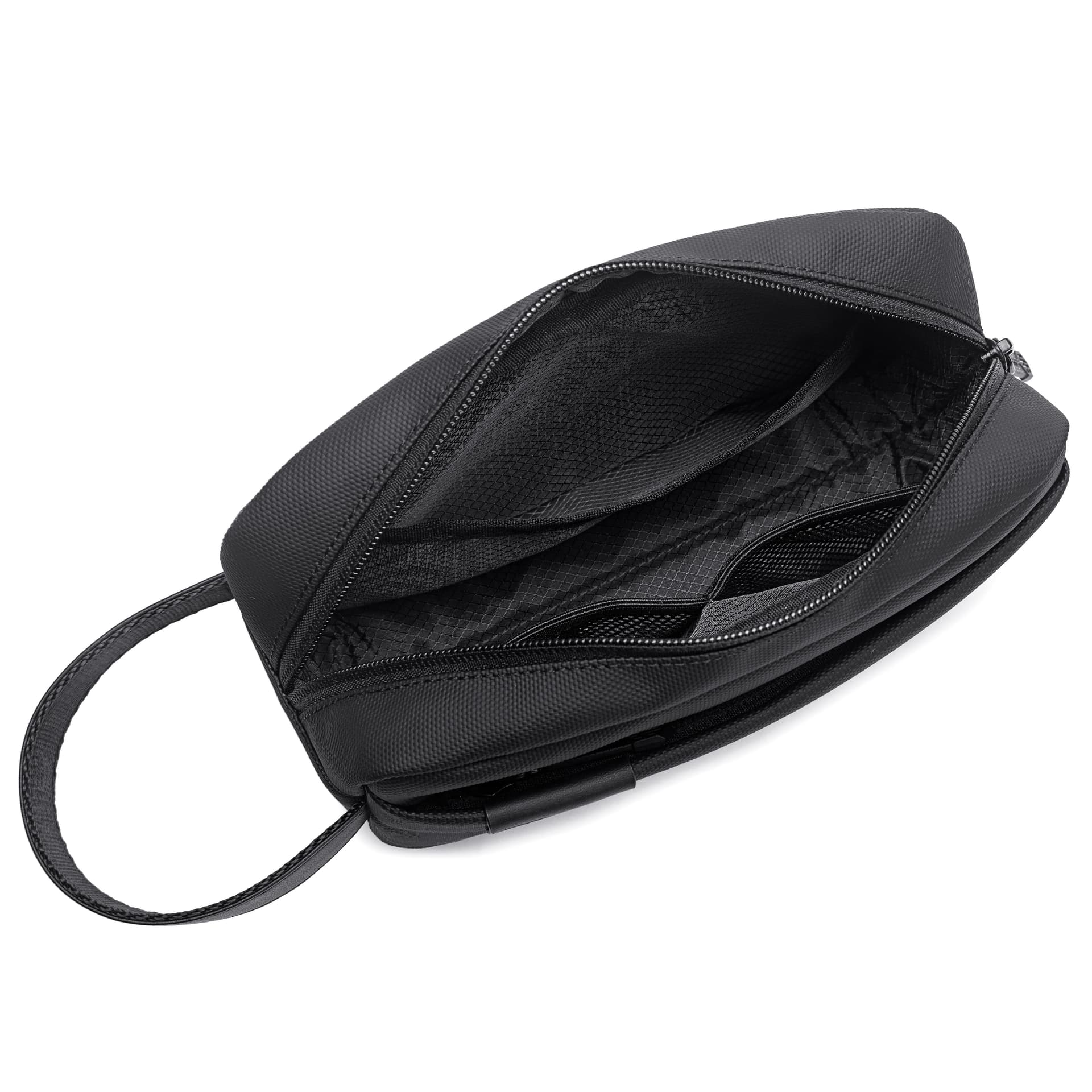 ARCTIC HUNTER Woven Surface Zip Closure Clutch Box Bag Cell Phone Pouch Clutch Regular Black/Gray