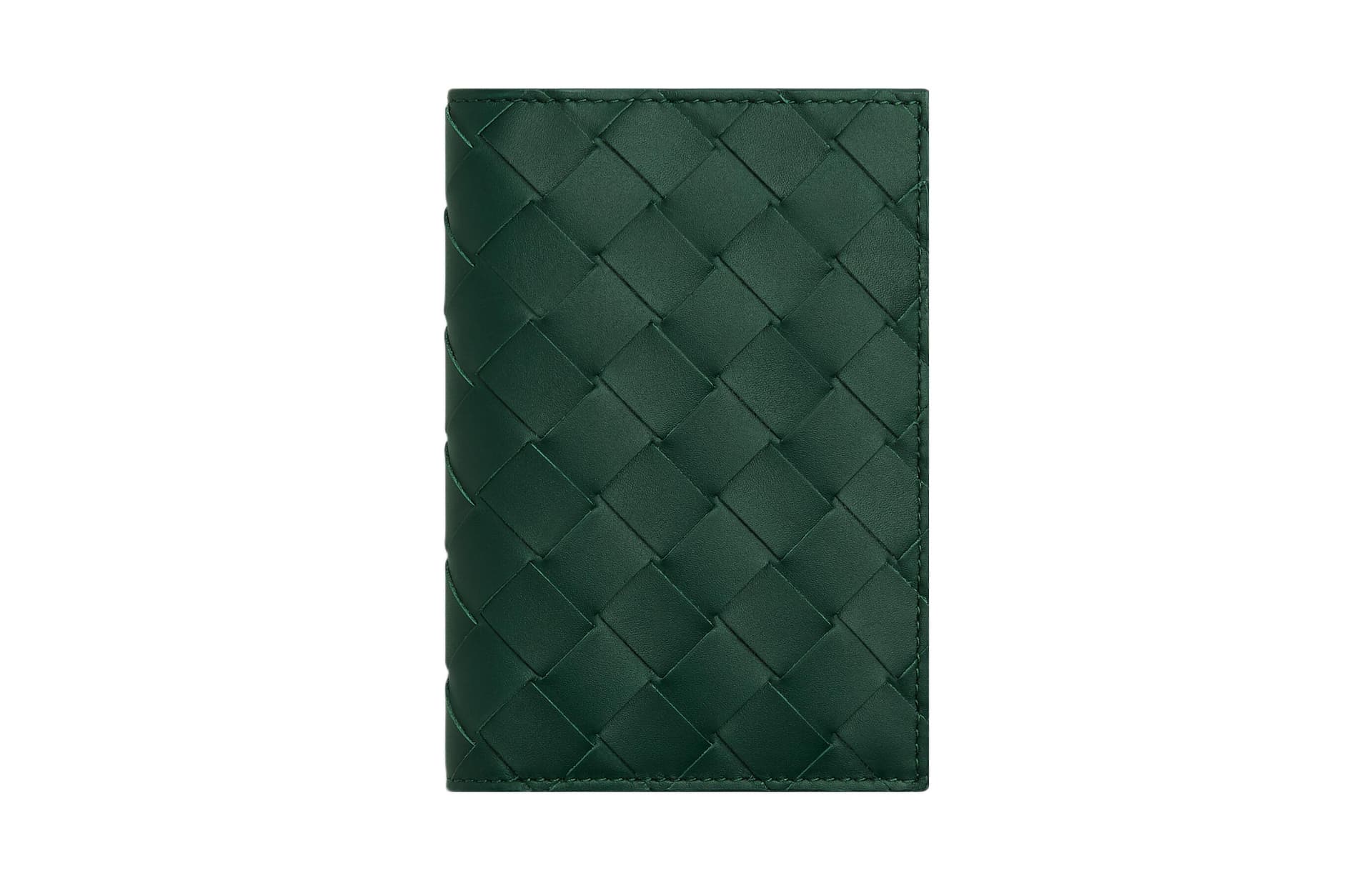 Bottega Veneta Cow Passport Holder Regular Emeralds & Space Blue Basic Set (Bag+Dust Bag)