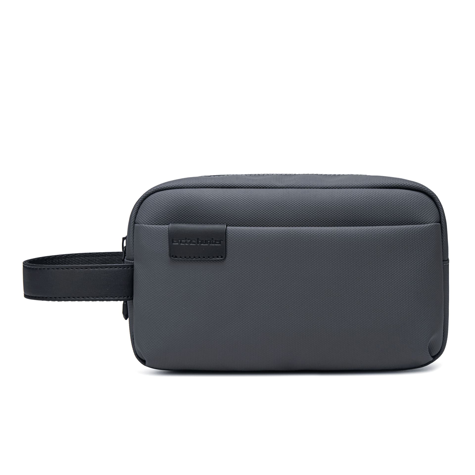 ARCTIC HUNTER Woven Surface Zip Closure Clutch Box Bag Cell Phone Pouch Clutch Regular Black/Gray Gray