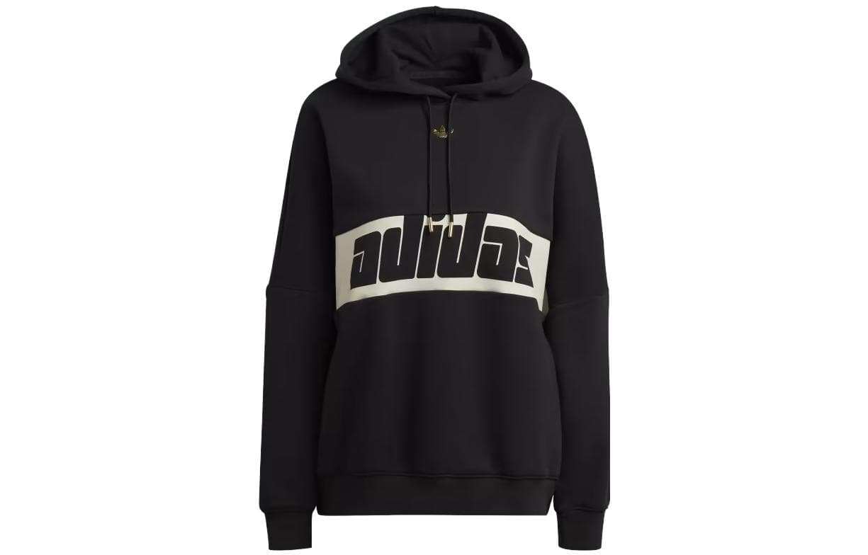 Adidas Sweatshirts Black Hooded Moderate Regular