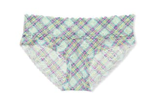 Victoria's Secret Underpants 1 Pack Blue Multicolor Plaid