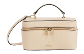 Furla Textured Handbag Makeup Bag Mini Light Pink