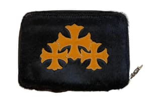 Chrome Hearts Polyester Clutch Card Holder Coin Purse Black