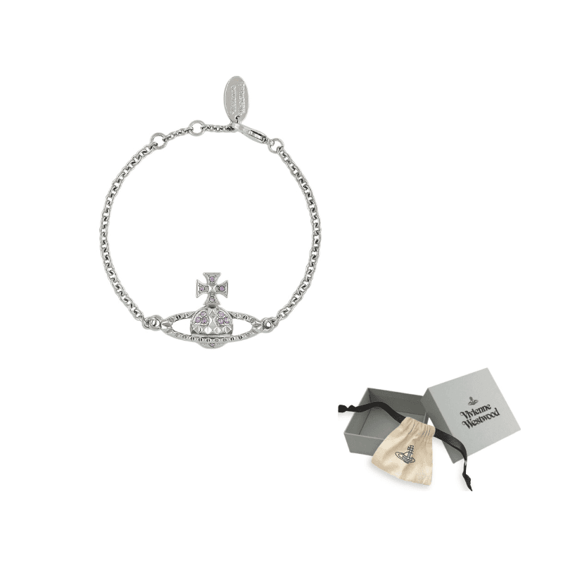 Vivienne Westwood Mayfair Orbplaque Bracelet Silver