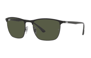 RayBan Metal Square Sunglasses Black