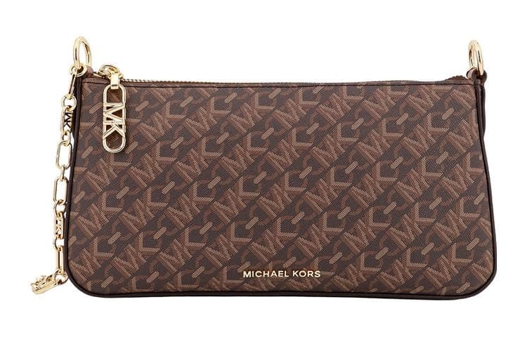 MICHAEL KORS Artificial Baguette Bag Handbag, Shoulder Bag Medium Dark Brown