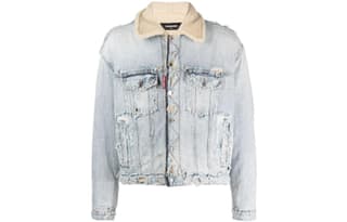 DSQUARED 2 Button Up Distressed Denim Jacket