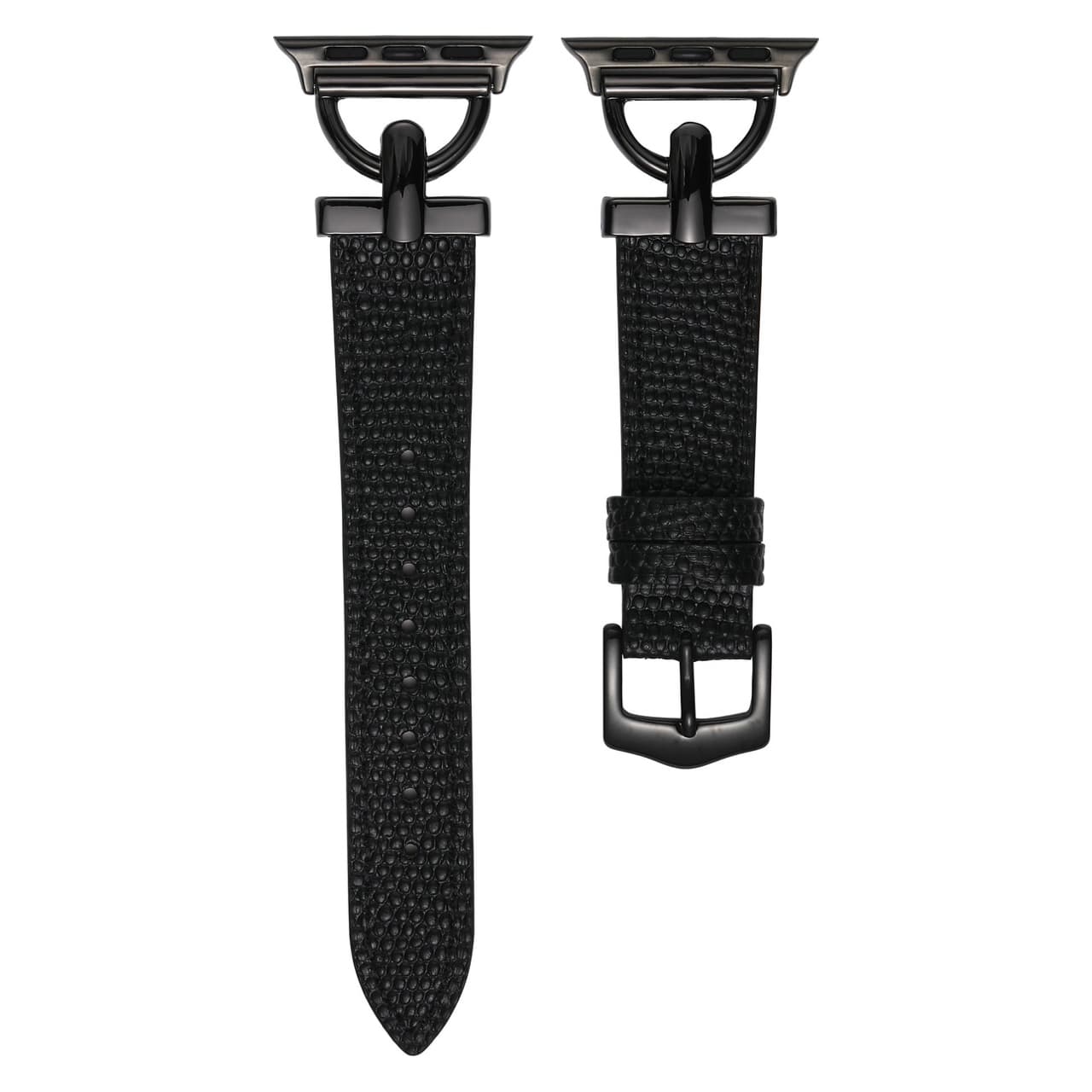 CHENSONG Strap Apple Compatibility Genuine Material Black with Black Buckle