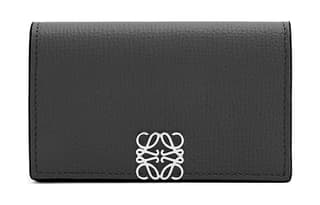 LOEWE Anagram Pebble Texture Cow Business Card Holder Black