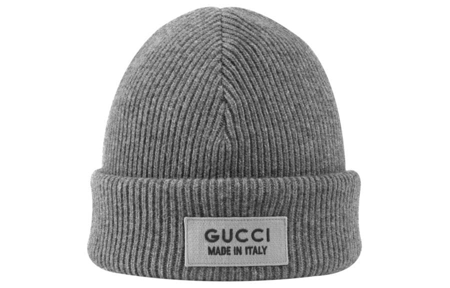 GUCCI Patch Beanie Gray