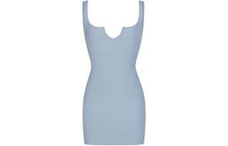 Skims SS24 RAW EDGE SLIT FRONT MINI DRESS Dress DENIM/Denim