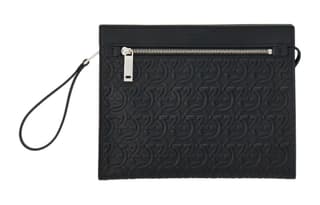FERRAGAMO Gancini Cow Clutch Black