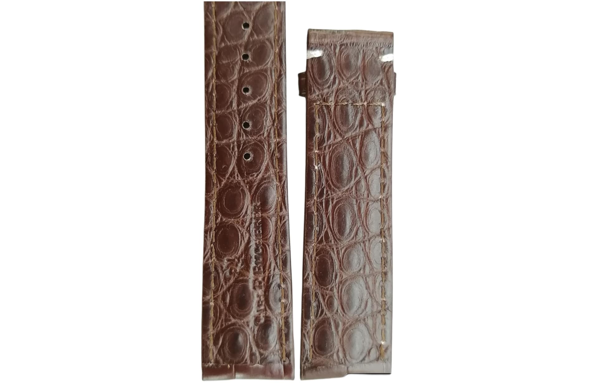 OMEGA Watch Band Omega Compatibility 21*18mm Crocodile Material Brown Strap