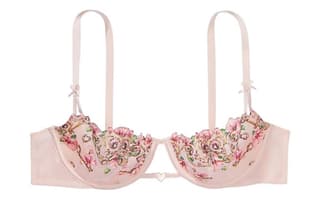 Victoria's Secret Bra Light Pink Floral Embroidery