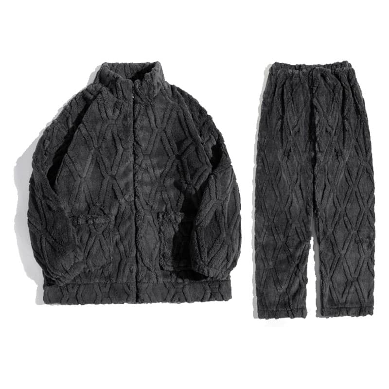 DAMOS·LOVE Fall Winter Pajama Set Dark Gray Dark Gray