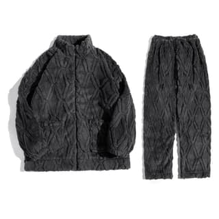 DAMOS·LOVE Fall Winter Pajama Set Dark Gray