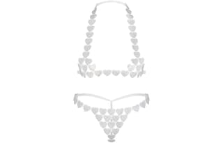 SKIMS Valentine's Day Collection CRYSTAL SKIMPY BRALETTE THONGSET Set MARBLE/Marble