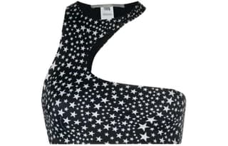 Stella McCartney Logo plaque Star print Bikini Bottoms