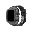 Transparent Black with Original Black Butterfly Clasp and Black Strap