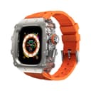 Transparent Middle Frame+Original Factory Orange Strap SilverTone Buckle