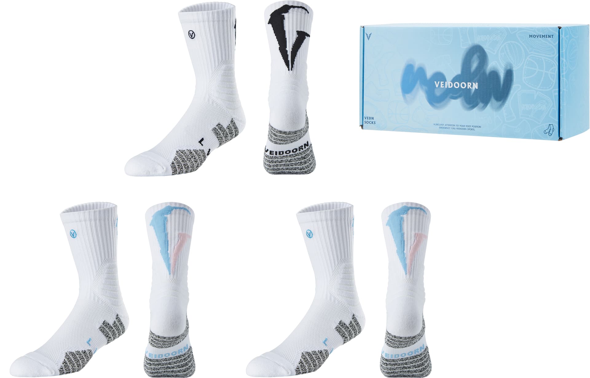 VEIDOORN 3 Pack (Fusion White+Fusion Pink Blue+Fusion Pink Blue) Gift Box Set