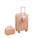 Pale DogwoodCombo Luggage Setwith Cup Holder