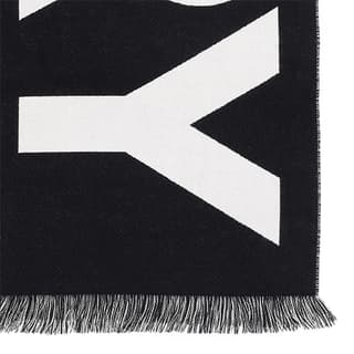 Burberry Logo Jacquard Frayed Edge Scarf