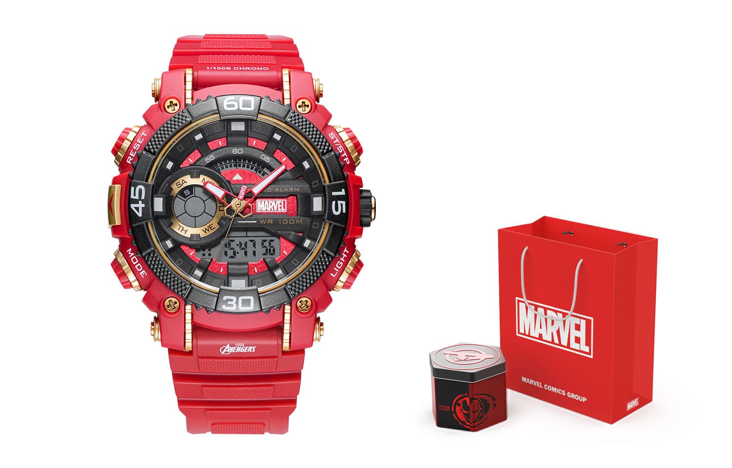 M5030RRB Coupling[Dual Movement, Dual Display, Waterproof, Glow in The Dark, Multifunction]