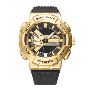MARVEL Hero Collection Electronic Movement TPU Strap Watch Gold Dial M 5039G