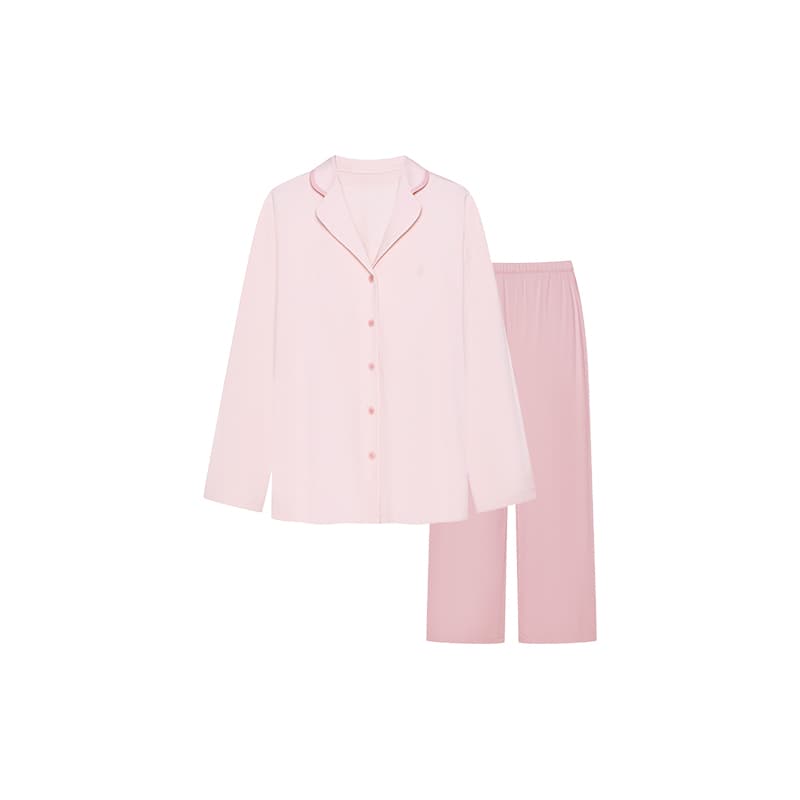 Ubras Home Lifestyle Collection Huhu Sleepwear, Collection Pajama Set [LongSleeved Pants]Cool Peach PinkWomen's