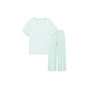 [ShortSleeved TShirt and Pants]Ice Blue GreenWomen's