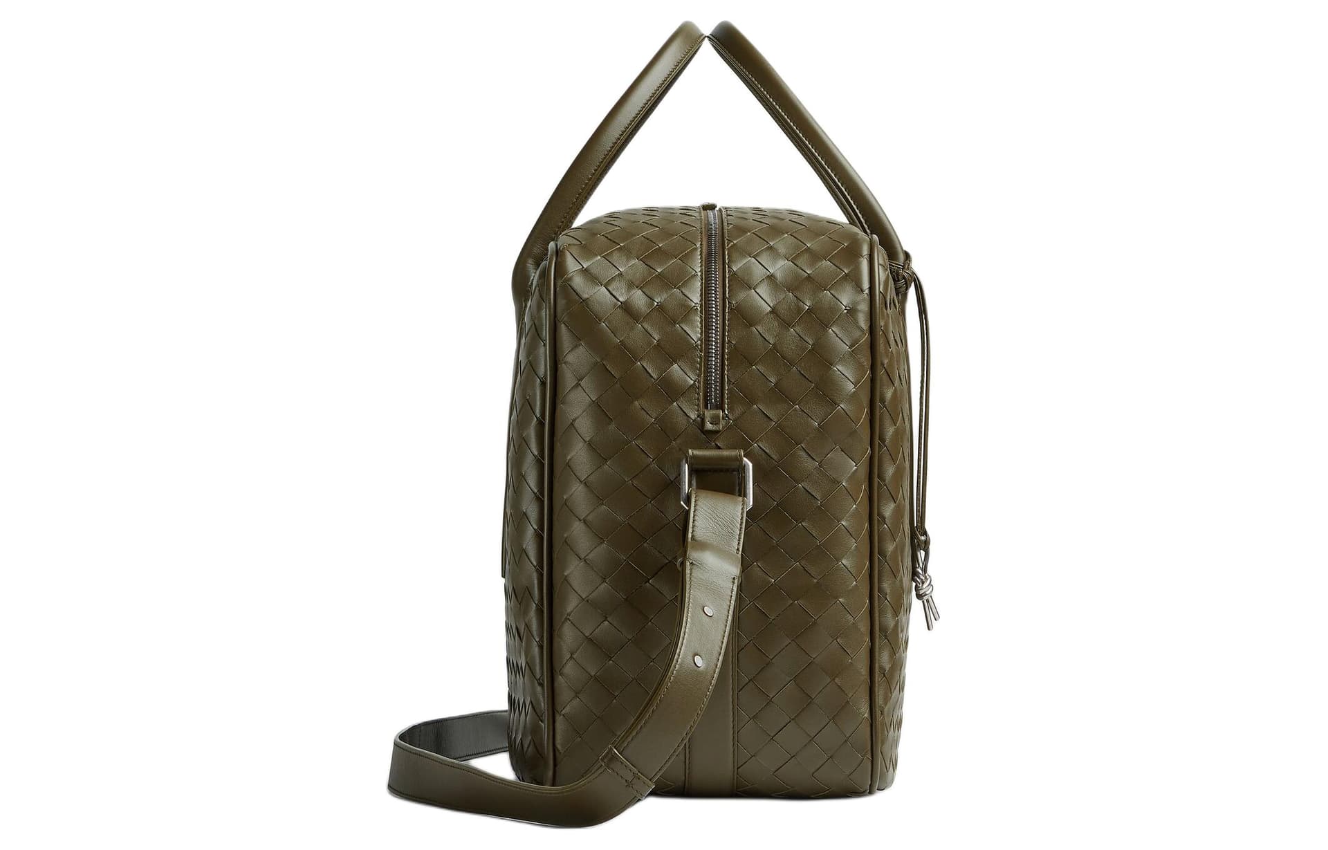 Bottega Veneta Calfskin One Shoulder Crossbody Handheld Briefcase Medium Mustard Green