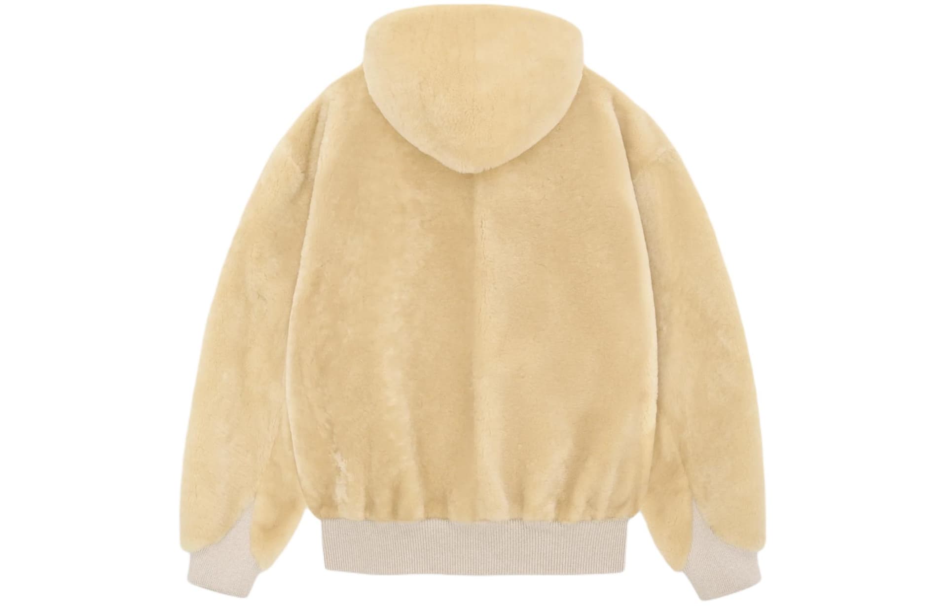 Fear Of God SS24 Season 8 Collection Shearling Hooded Bomber Jacket Cream/Cream
