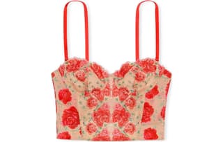 Victoria's Secret Shapewear Champagne Coral Red Print