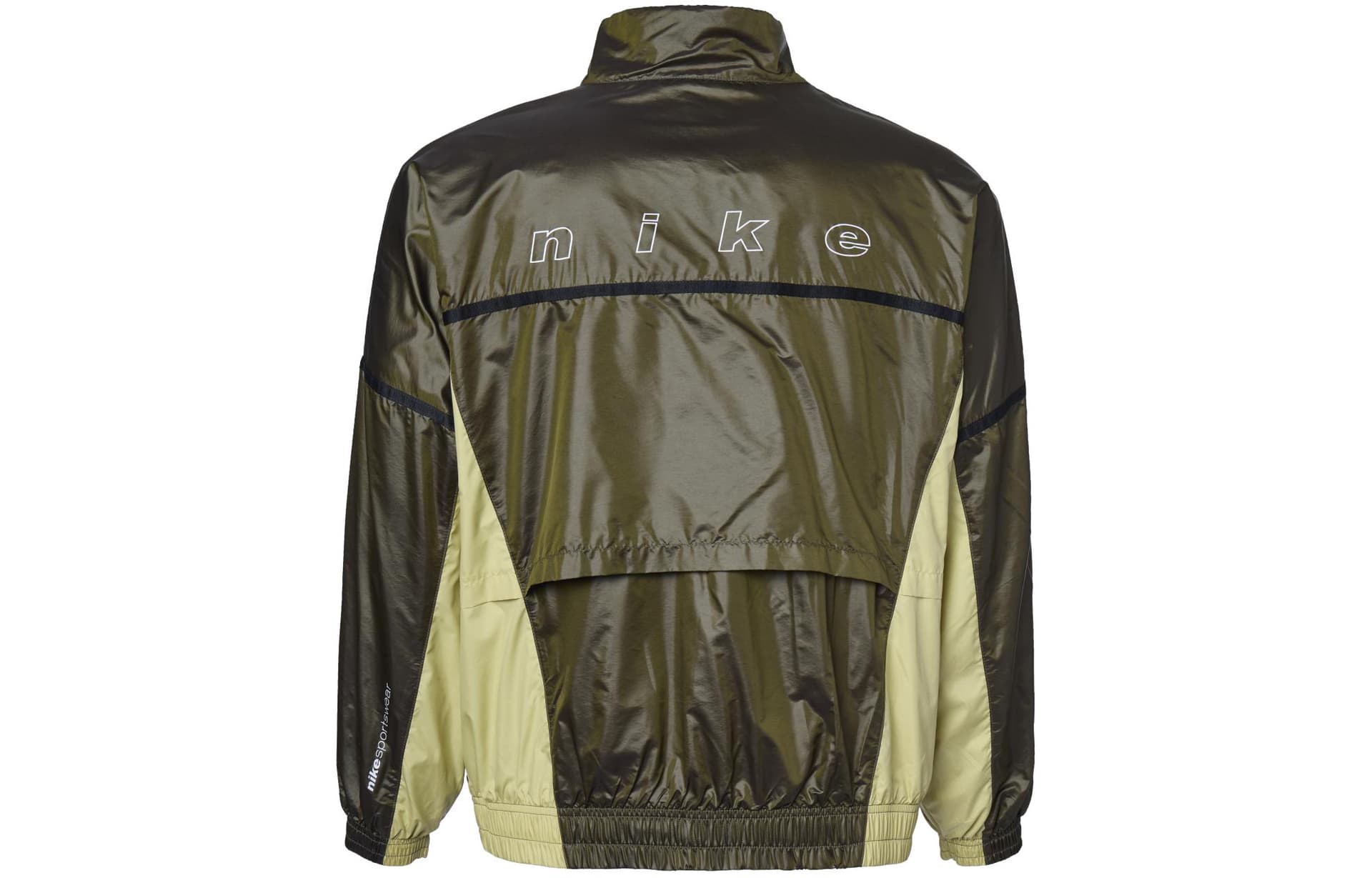 Nike Jackets Olive Green Stand Collar Moderate Straight Fit