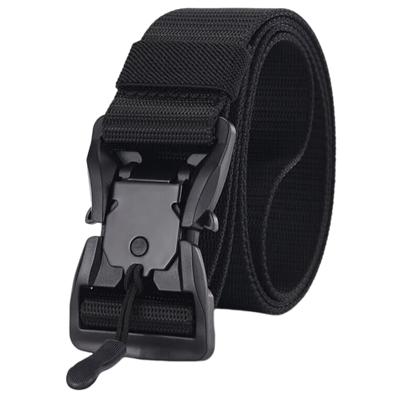 Warrior Tactical Magnetic Buckle Outdoor Sports Belt Workwear Jeans Nylon Ins Black