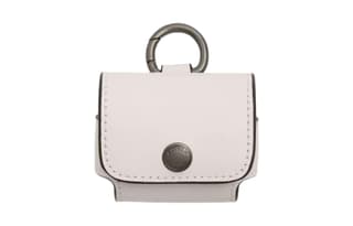 COACH Refined Calfskin Earphone Case Large Bronze & Chalk