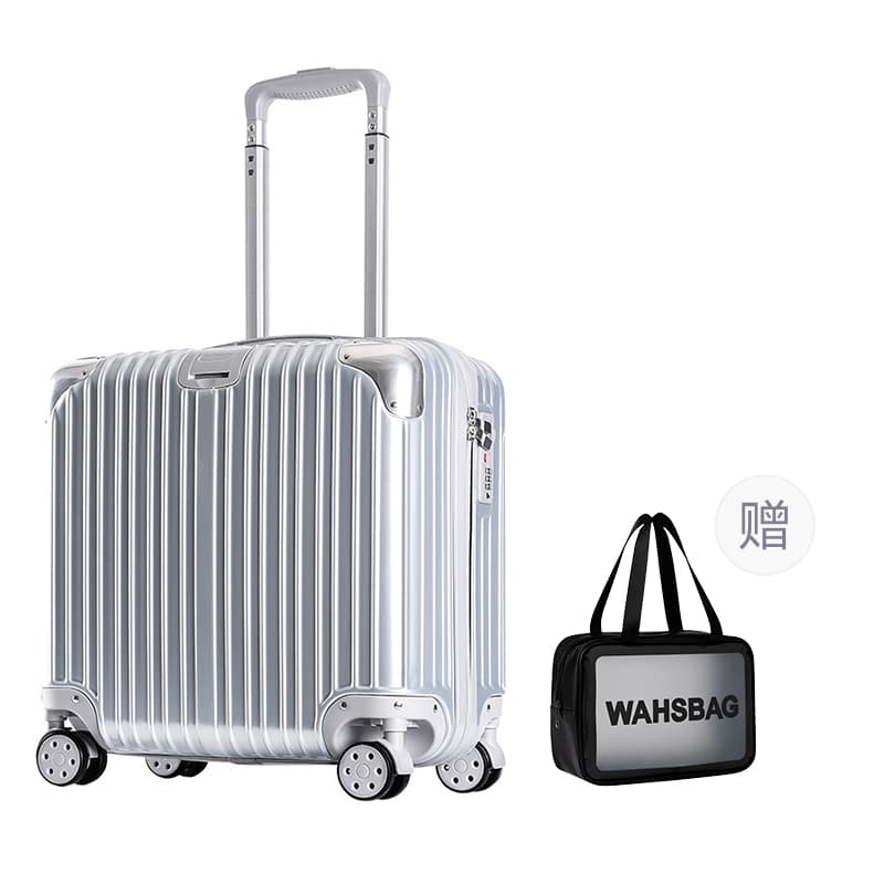 Worm's Home ABS+PC Suitcase Luggage 16 Inch, 18 Inch Black/Red/Rose Gold/Luxury Gold/Silver Silver