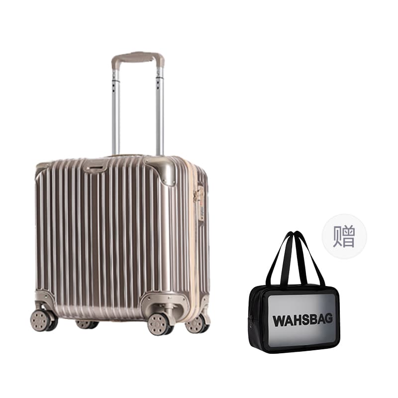 Worm's Home ABS+PC Suitcase Luggage 16 Inch, 18 Inch Black/Red/Rose Gold/Luxury Gold/Silver Luxury Gold