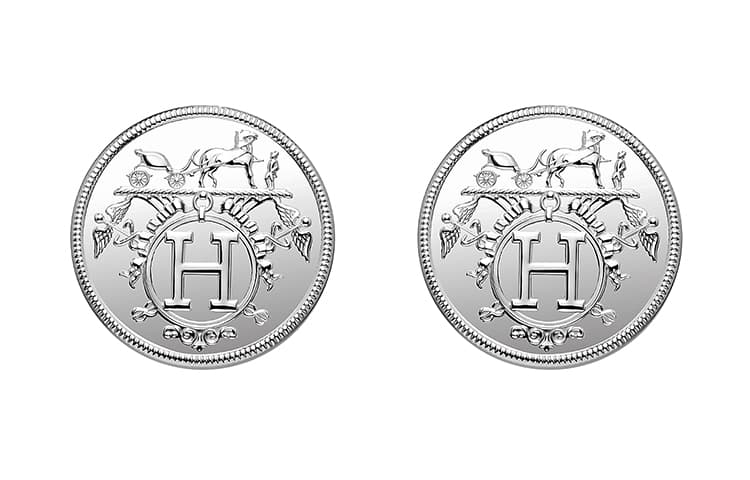 HERMES 925 Sterling Silver Earrings