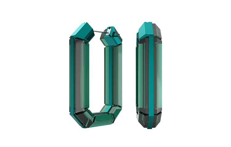 Swarovski Lucent Earrings Green Green