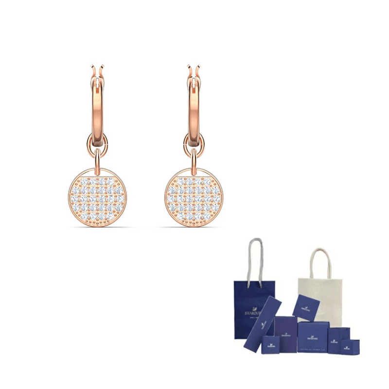 Swarovski Ginger Earrings White/Rose Gold
