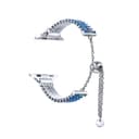 Diamondset double chain strap blue