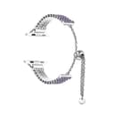 Double Chain RhinestoneEmbellished StrapLight Purple